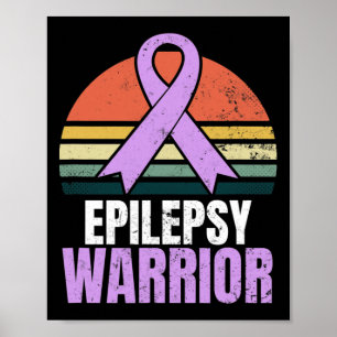 Poster Epilepsia Design de Consciência Vintage Retro Suns