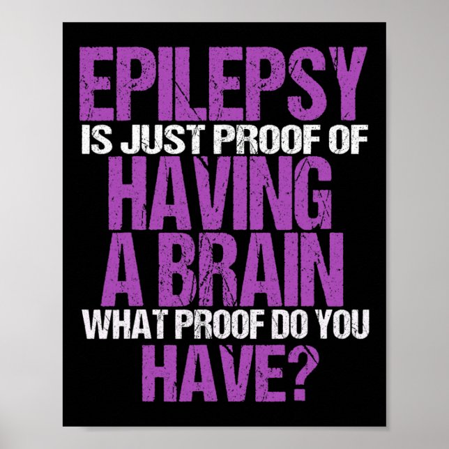 Poster Epilepsia É Prova De Que Eu Tenho Um Guerreiro Cer (Frente)