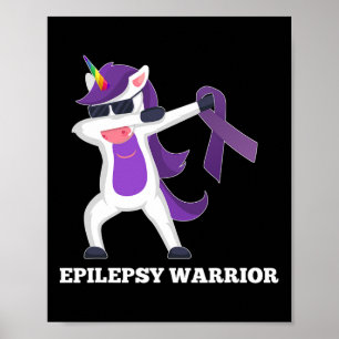 Poster Epilepsia Sensibilização Dabbing Unicorn Warrior R