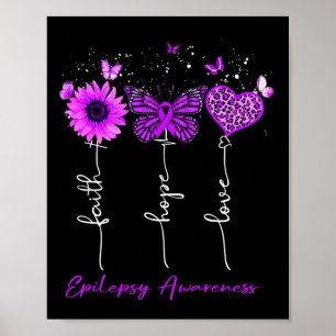 Poster Epilepsia Sensibilização Fé Esperança Amar Leopard