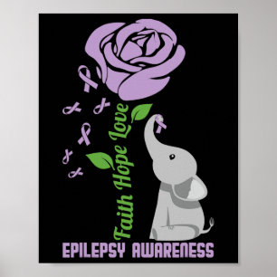 Poster Epilepsia Sensibilização Fé Esperança Amor Elefant