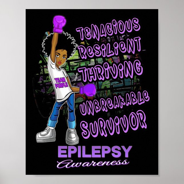 Poster Epilepsia Sensibilização Melanina Mulheres Negras  (Frente)