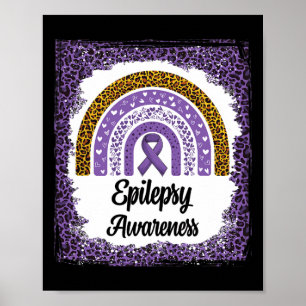 Poster Epilepsia Sensibilização Sangrada Rainbow Leopardo
