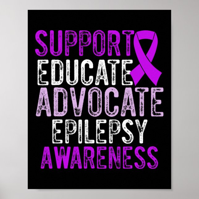 Poster Epilepsy Awareness Epileptic Warrior Survivor 10  (Frente)