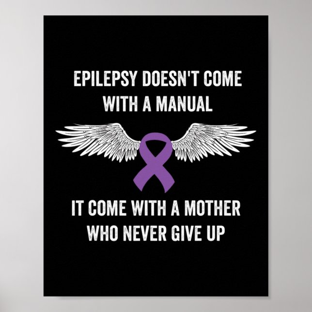 Poster Epilepsy Awareness Purple Ribbon - Epilepsy Awaren (Frente)