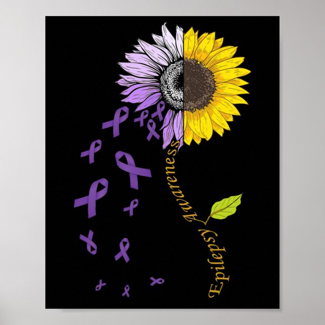 Poster Epilepsy Awareness Sunflower  (Frente)