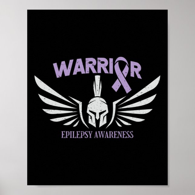 Poster Epilepsy Awareness Warrior Ribbon  (Frente)