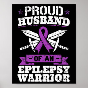 Poster Epilepsy Warrior Husband Epilépsia Distorção das C