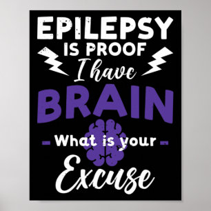 Poster Epiléptico Guerreiro e Epilepsia de Fita Roxa Awar