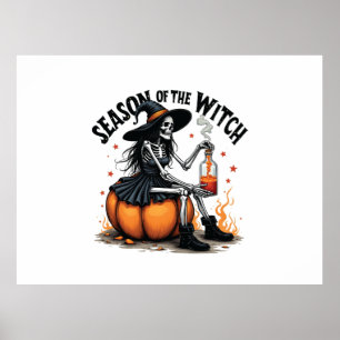 Poster Época Da Bruxa Spooky Hallowee Wtich