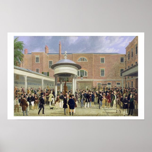 Poster Epsom Races: Dia de assentamento em Tattersall (ól (Frente)