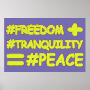 Poster "EQUAÇÃO DE FÓRMULA DE PAZ" Design. Compre agor