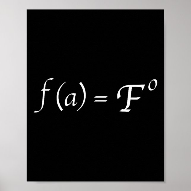 Poster Equação de matemática engraçada Fafo novidade prof (Frente)