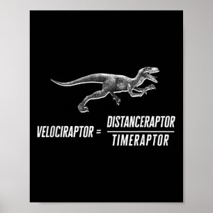 Poster Equação de Velociraptor do Dinossauro do Geek mate