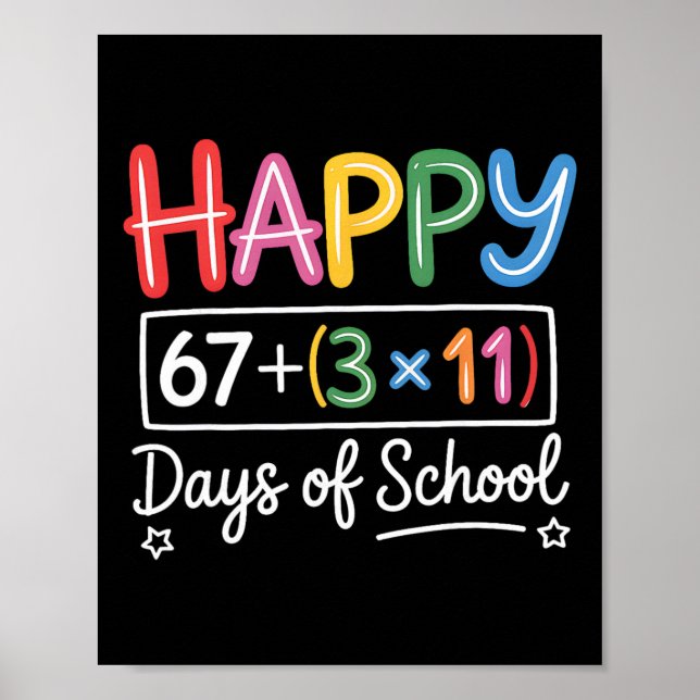 Poster Equação Matemática Professor do 100º Dia Feliz 100 (Frente)