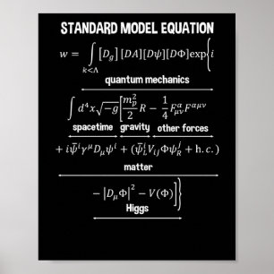 Poster Equação Modelo Padrão De Nerdy - Presente Para Fís