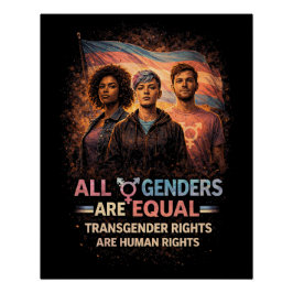 Pôster Equal Under Every Flag