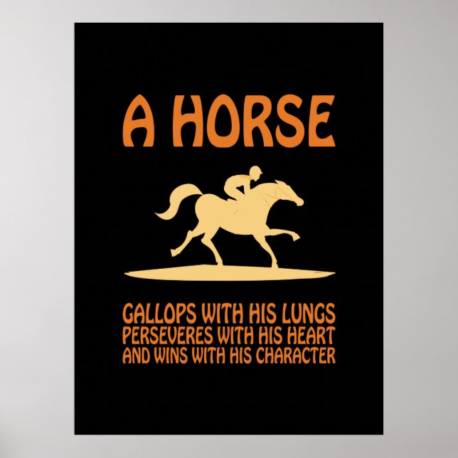 Poster Equestrian Gift | A Horse Gallops (Frente)