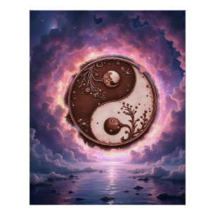 Pôster Equilíbrio ao Luar – Yin Yang da Luz Eterna.