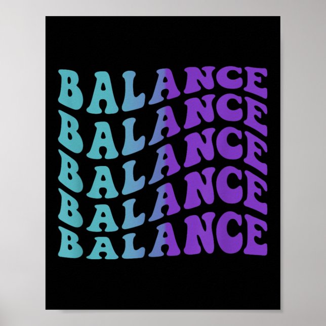 Poster Equilíbrio, Consciência da Saúde Mental (Frente)