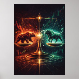 Poster Equilíbrio de Mercado, Negociação Intradiária, Geo