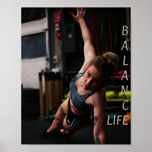 Poster Equilíbrio de Yoga de malhação