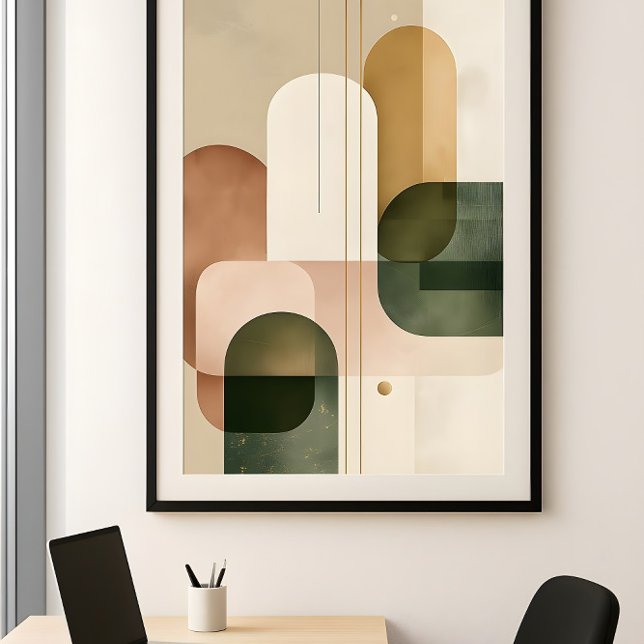 Poster Equilíbrio Geométrico - Arte Moderna Abstrata para (Criador carregado)
