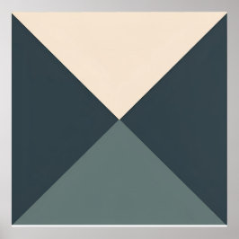 Poster Equilíbrio Geométrico - Triângulos Minimalistas