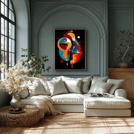 Poster Equilíbrio Orbital Geometria Moderna Construtivism