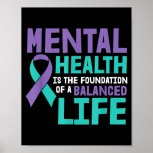 Poster Equilíbrio Vida Consciência Prevenção Saúde Mental