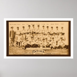 Poster Equipa de beisebol 1913 de Cleveland