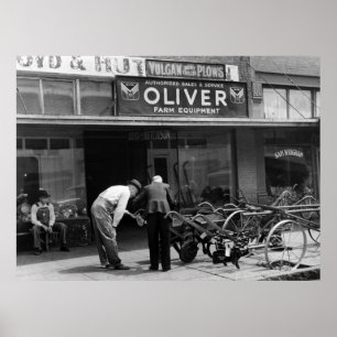 Poster Equipamento agrícola do vintage, os anos 30