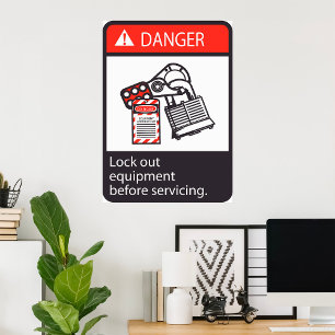 Poster Equipamento de Bloqueio de Perigo