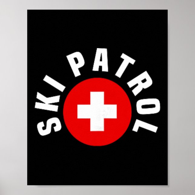 Poster Equipamento de Bolso da Patrulha de Esqui Declive  (Frente)