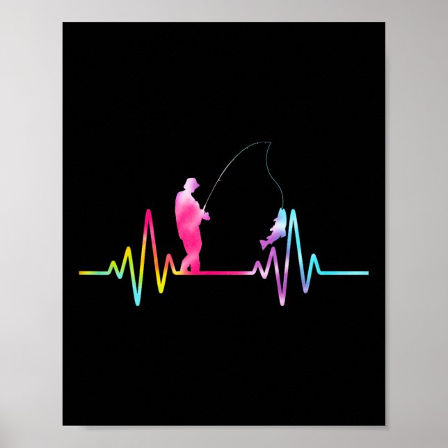 Poster Equipamento de pesca de truta Brook tingimento cor (Frente)