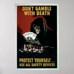 Poster Equipamento de segurança da segunda guerra mundia