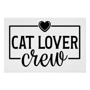 Pôster Equipe Amante de Gatos Gato Engraçado