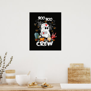 Poster Equipe Boo Boo Enfermeira Fantasma Halloween Assus