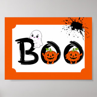 Poster Equipe Boo Halloween engraçado