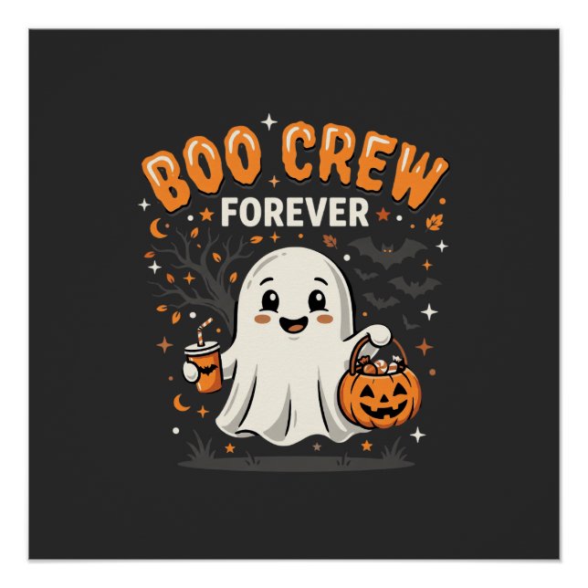 Pôster Equipe Boo para Sempre Design de Fantasma de Hallo (Frente)