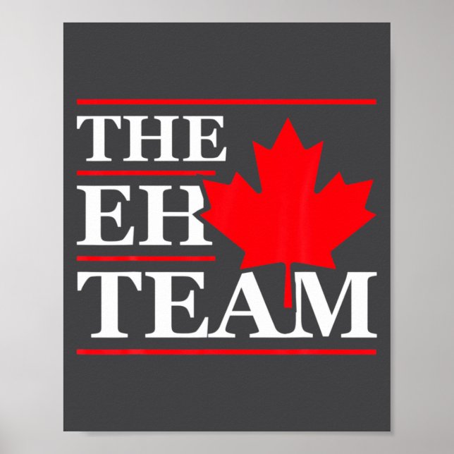 Poster Equipe Canadá Eh Mapa de Comédia Canadense Engraça (Frente)