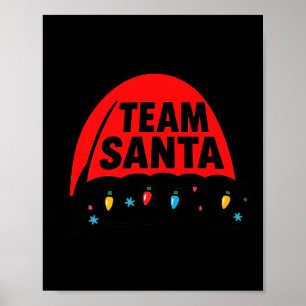 Poster Equipe Chapéu de Papai Noel Esquadrão de Natal Fam