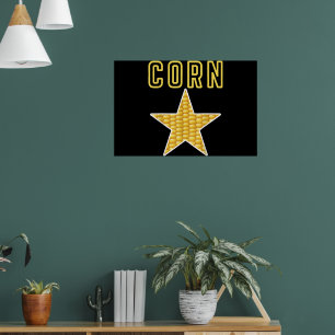 Poster Equipe Cornstar Corn Star Funny Corn Hole Cornhole