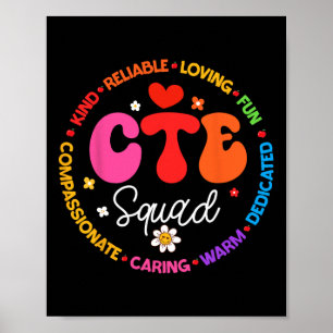 Poster Equipe Cte Groovy Professor Volta às Aulas Profess