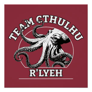 Pôster Equipe Cthulhu R'lyeh Lovecraft