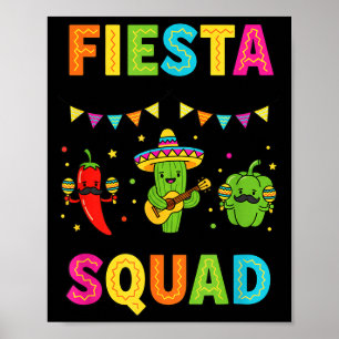 Poster Equipe da festa cacto fofo pimenta pimentão crianç
