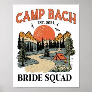 Poster Equipe da Noiva de Acampamento de Bach Hiking Camp