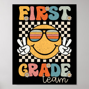 Poster Equipe da Primeira Série Retro Volta às Aulas Sorr