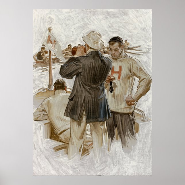 Poster Equipe da tripulação de Harvard por Edward Egglest (Frente)