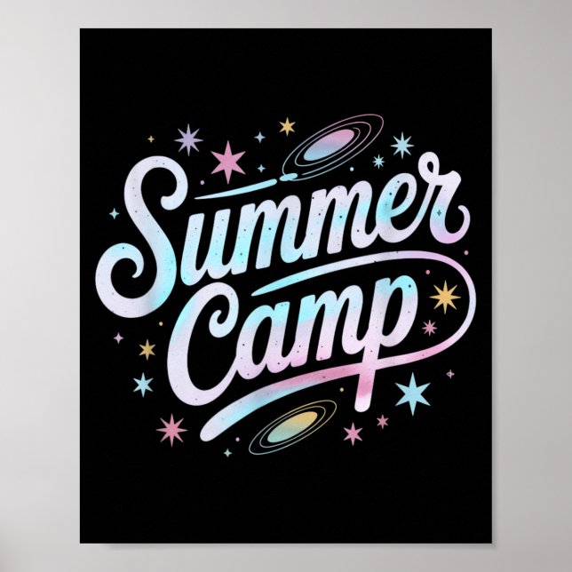 Poster Equipe de Acampamento de Verão Espacial de Matemát (Frente)